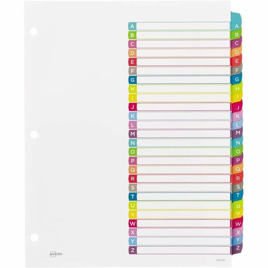 Avery Ready Index&reg; Customizable Table of Contents Dividers 12 Tabs, for Laser and Inkjet Printers - 11844