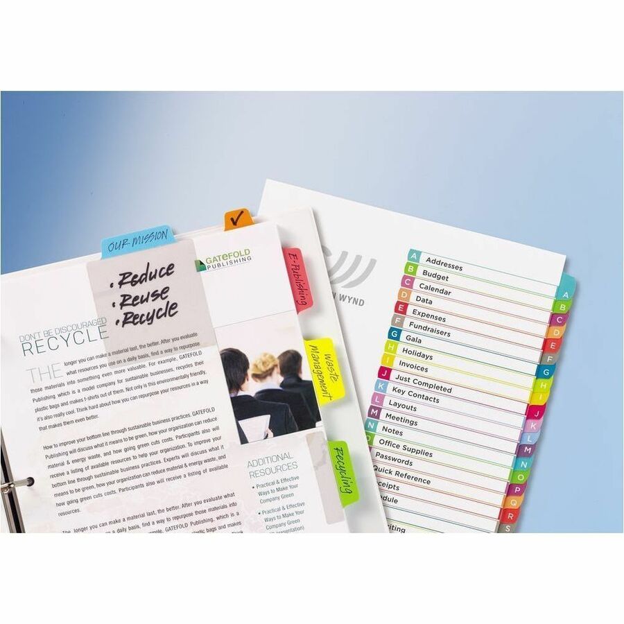 Avery Ready Index&reg; Customizable Table of Contents Dividers 12 Tabs, for Laser and Inkjet Printers - 11844