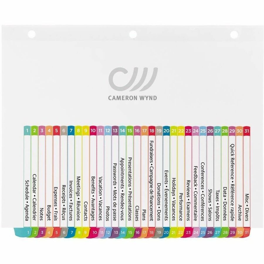 Avery Ready Index&reg; Customizable Table of Contents Dividers Tabs 1 - 31, for Laser and Inkjet Printers - 11846