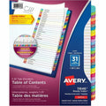 Avery Ready Index&reg; Customizable Table of Contents Dividers Tabs 1 - 31, for Laser and Inkjet Printers