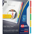 Avery Clear Easy View Durable Plastic Dividers 5 tabs