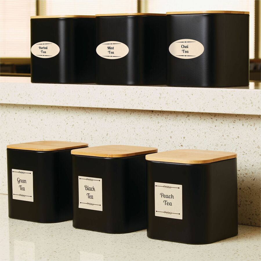 Avery Kraft Brown Square Labels 2" x 2" , Permanent Adhesive, for Laser and Inkjet Printers - 22486