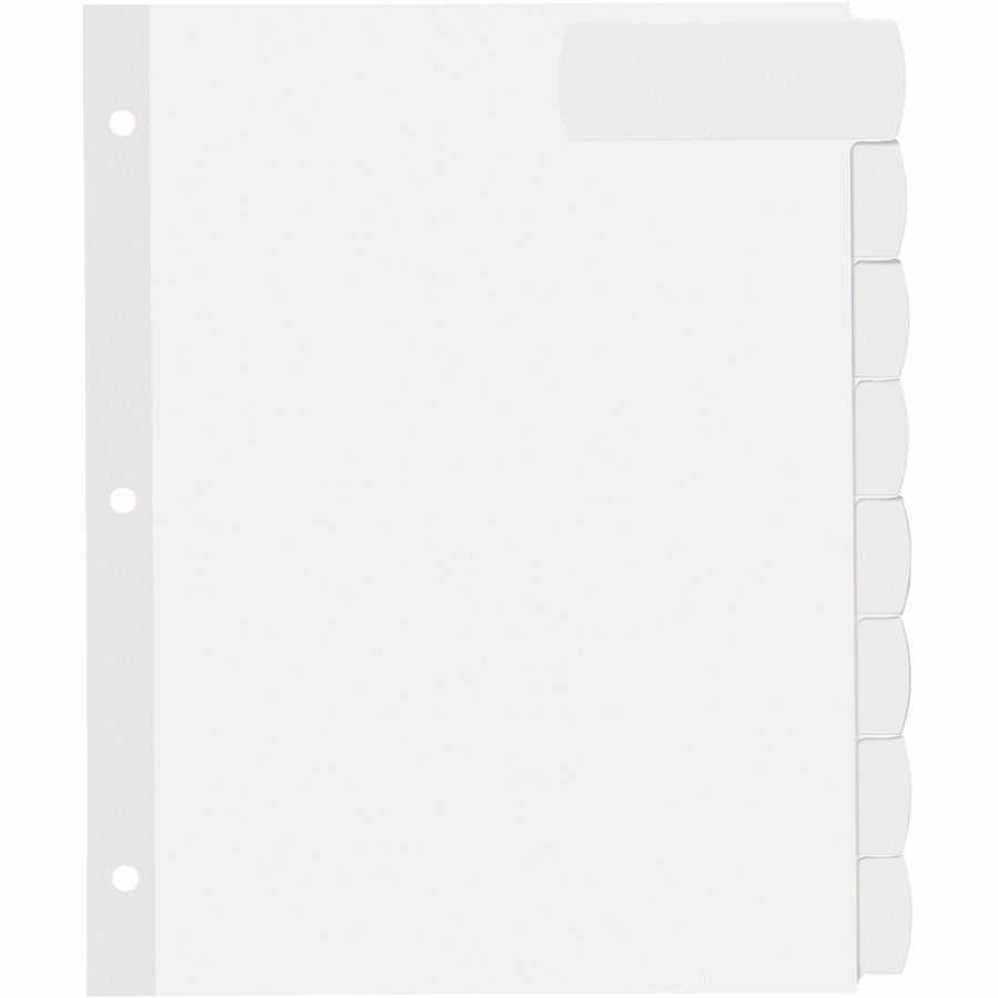 Avery&reg; Big Tab Printable Large White Dividers with Easy Peel, 8 Tabs - 14441
