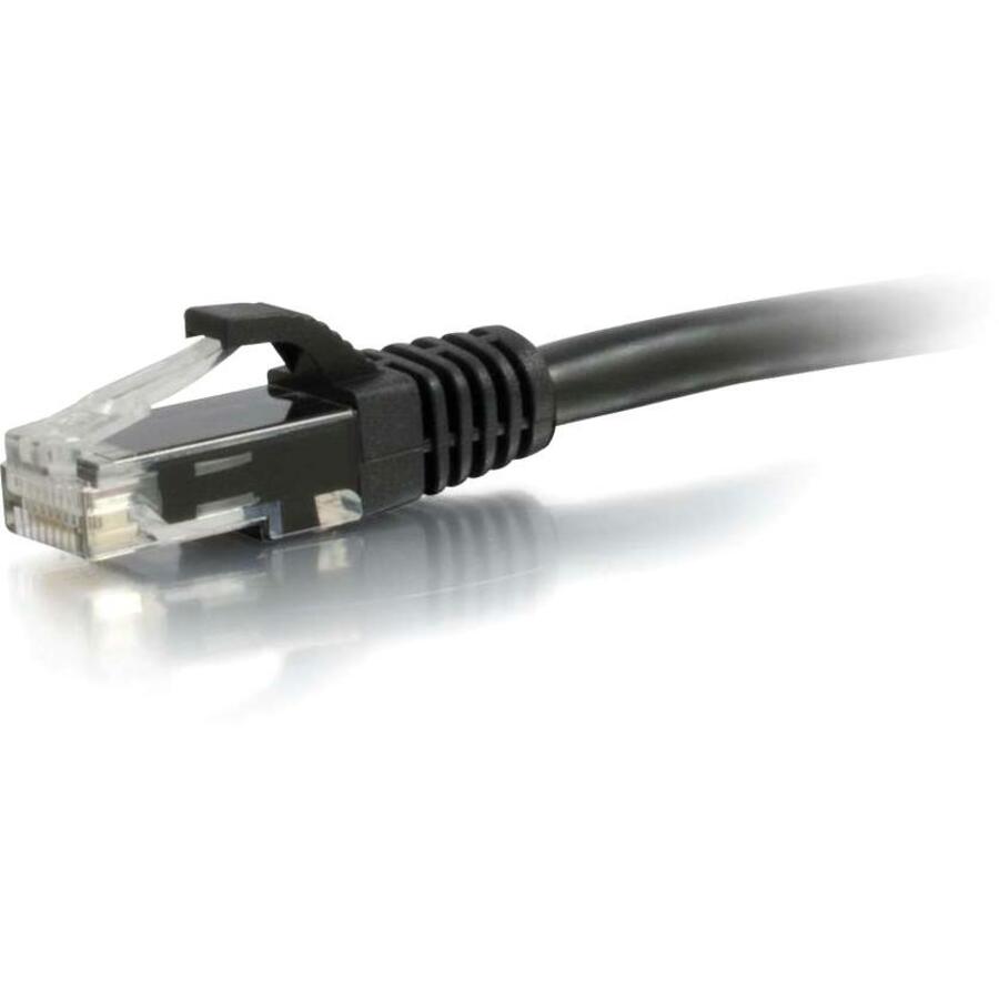Left Image for C2G 3ft Cat6 Snagless Unshielded UTP Ethernet Network Patch Cable (RJ45), Black, Standard RJ45 Connectors, 5600pf/100m
