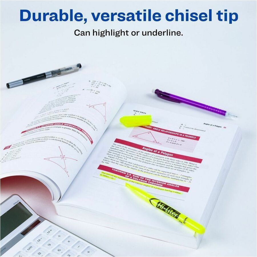 Avery Pen Style HI-LITER Chisel Tip, Assorted Colours, Pack of 3 - 24091