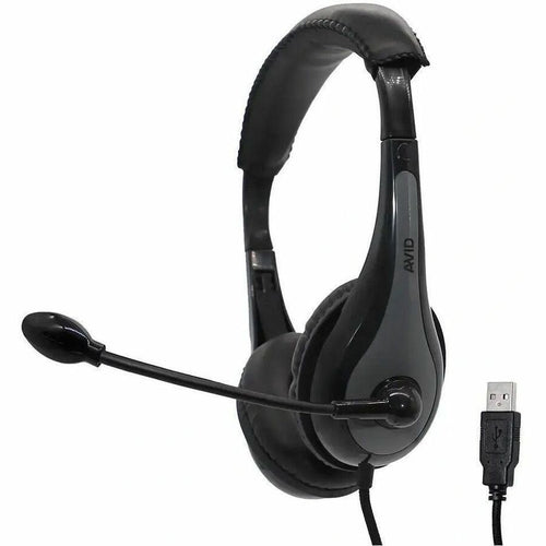 Main Image for AVID Education AE-39 USB Headset with Microphone and Inline Controls, Gray