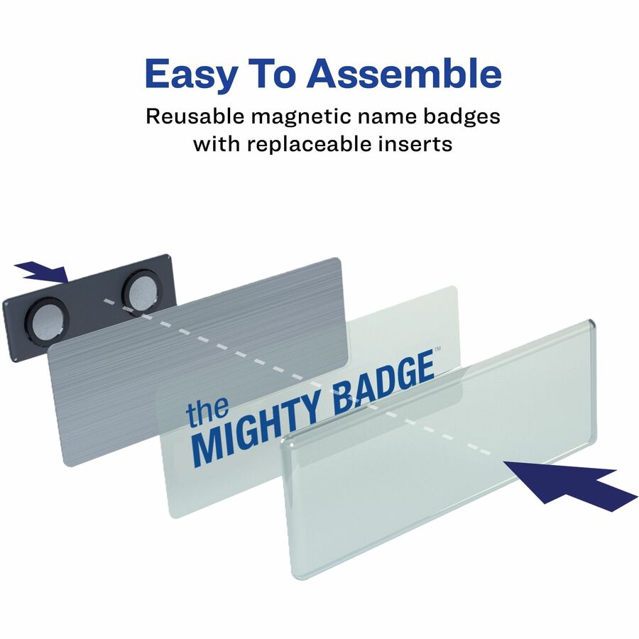 The Mighty Badge&reg; by Avery&reg; Reusable Magnetic Professional Name Badge Kits - 71206