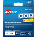 Avery&reg; White Reinforcement Labels, 1/4" Diameter, 225/pk