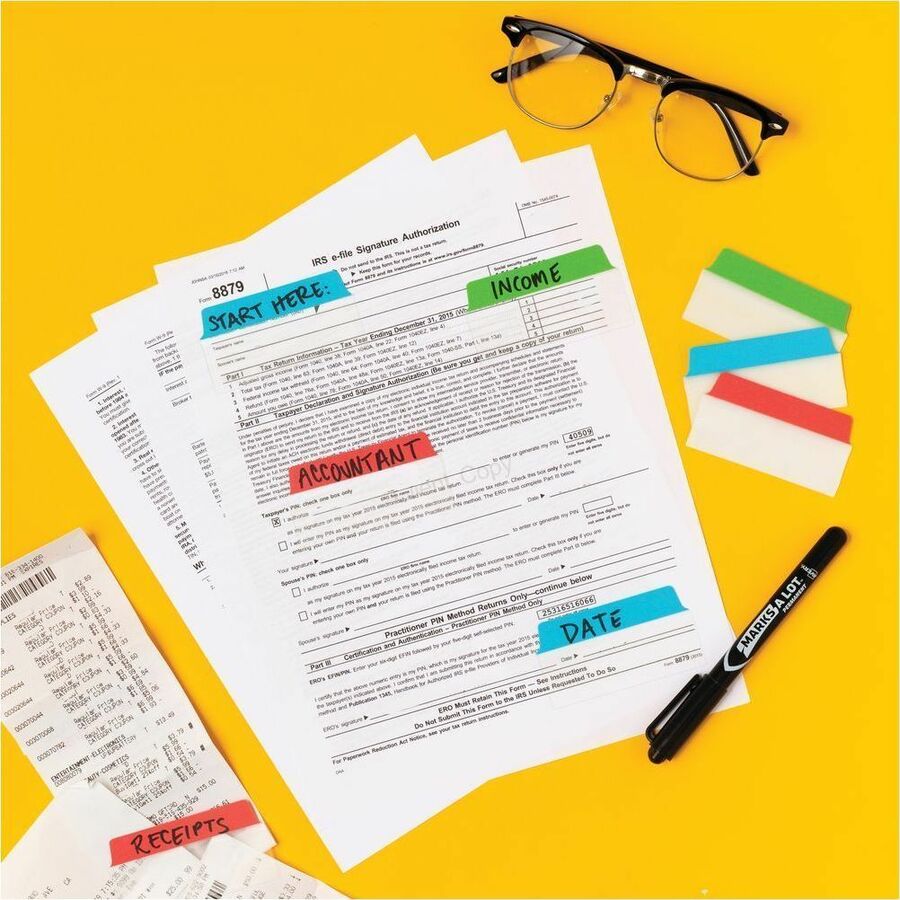 Avery UltraTabs™ Filing Tabs 24 Repositionable, Two-Side Writable Tabs 3" x 1-1/2" - 74775
