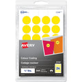 Avery&reg; Removable Colour Coding Labelsfor Laser and Inkjet Printers, 3/4" , Yellow