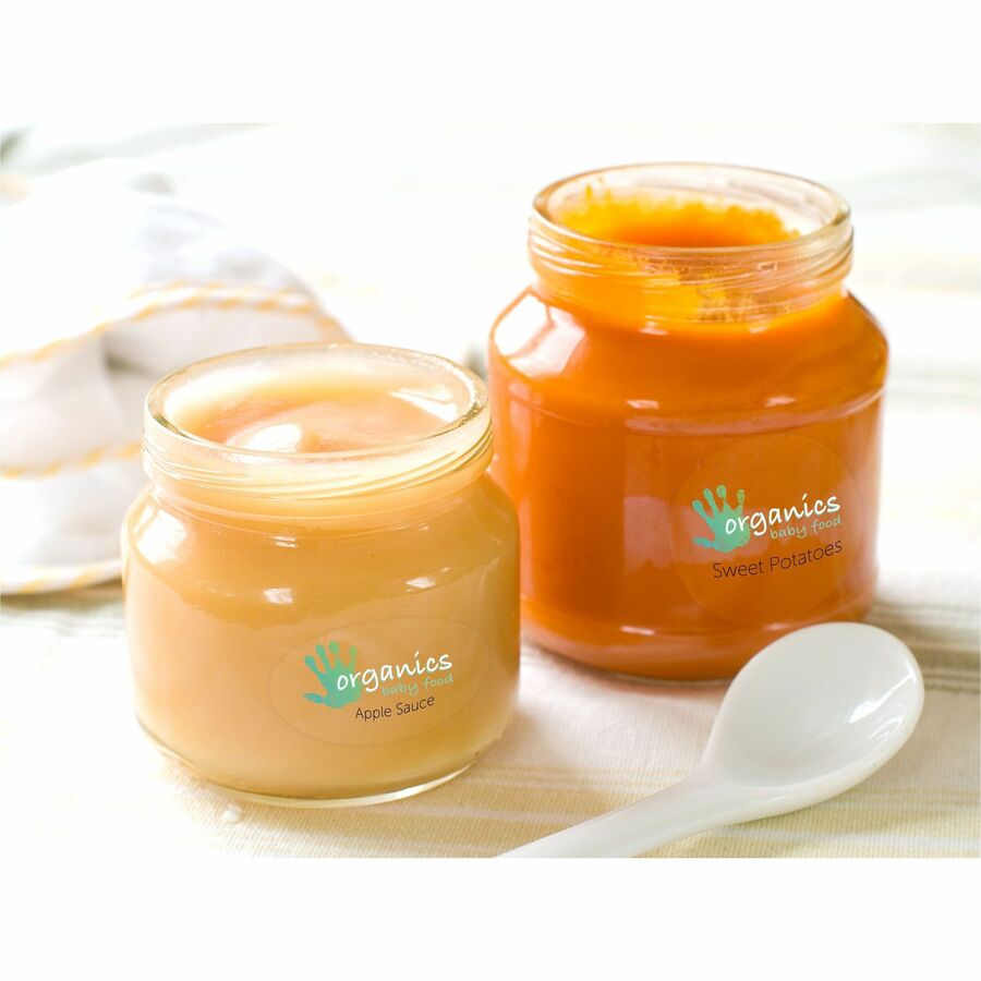 Glossy Clear Round Labels 2" Diameter, Permanent Adhesive, for Laser and Inkjet Printers - 22815