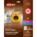 Glossy Clear Round Labels 2" Diameter, Permanent Adhesive, for Laser and Inkjet Printers