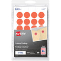 Avery&reg; Removable Colour Coding Labelsfor Laser and Inkjet Printers, 3/4" , Red