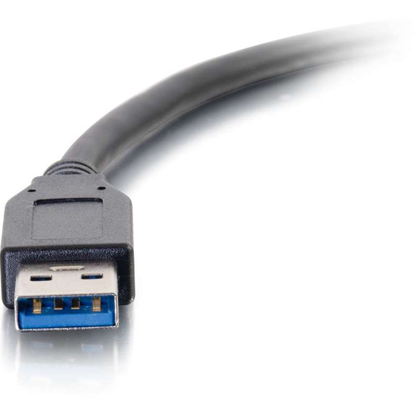 Alternate-Image2 Image for C2G 3ft (0.9m) USB-C&reg; to USB-A 3.2 Gen 1 (5Gbps) Cable M/M - Black