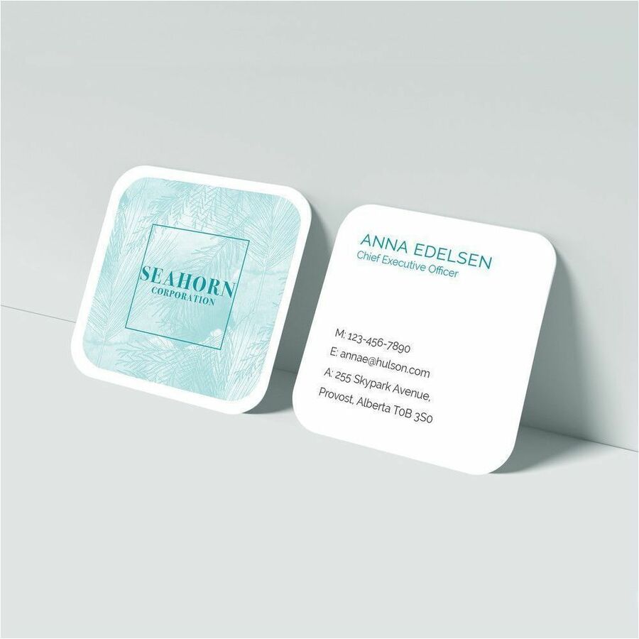 Avery Square Business Cards with Sure Feed™ Technology Clean Edge, 2-1/2" x 2-1/2" , for Laser and Inkjet Printers - 35702