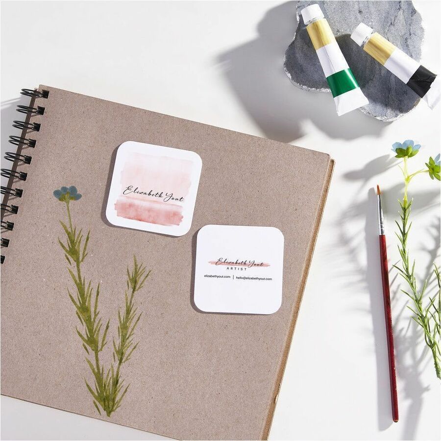 Avery Square Business Cards with Sure Feed™ Technology Clean Edge, 2-1/2" x 2-1/2" , for Laser and Inkjet Printers - 35702