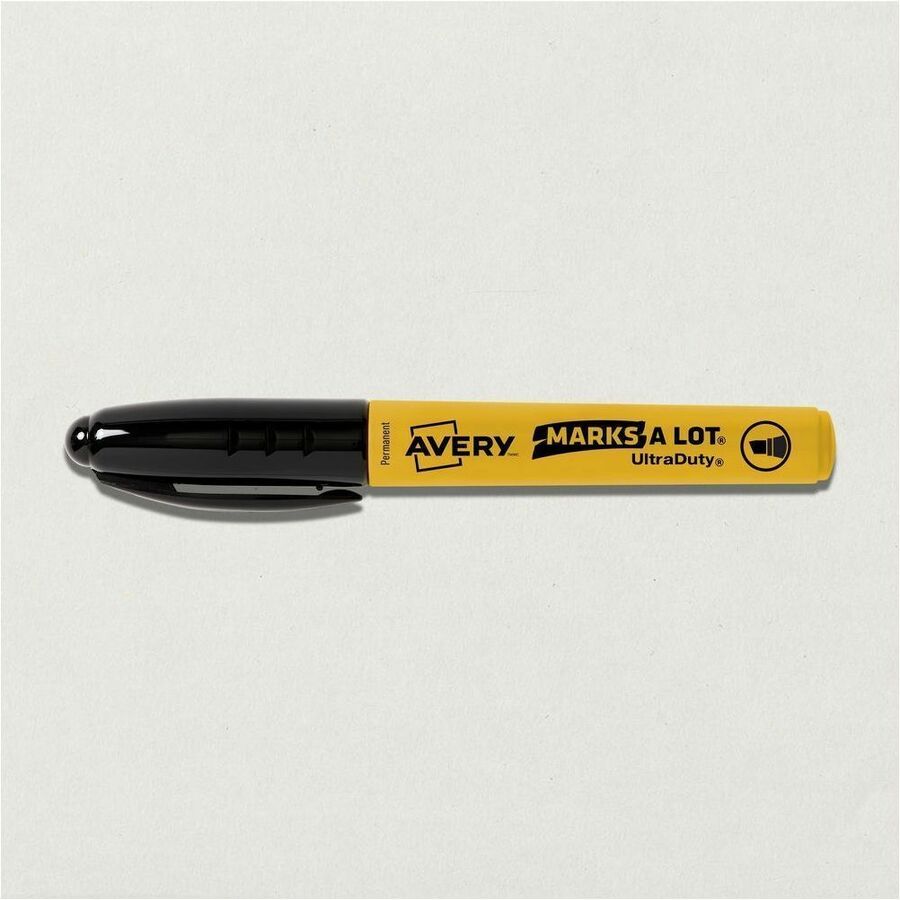 Avery Marks A Lot&reg; UltraDuty&reg; Markers Large Chisel Tip, Black, Box of 12 - 29842