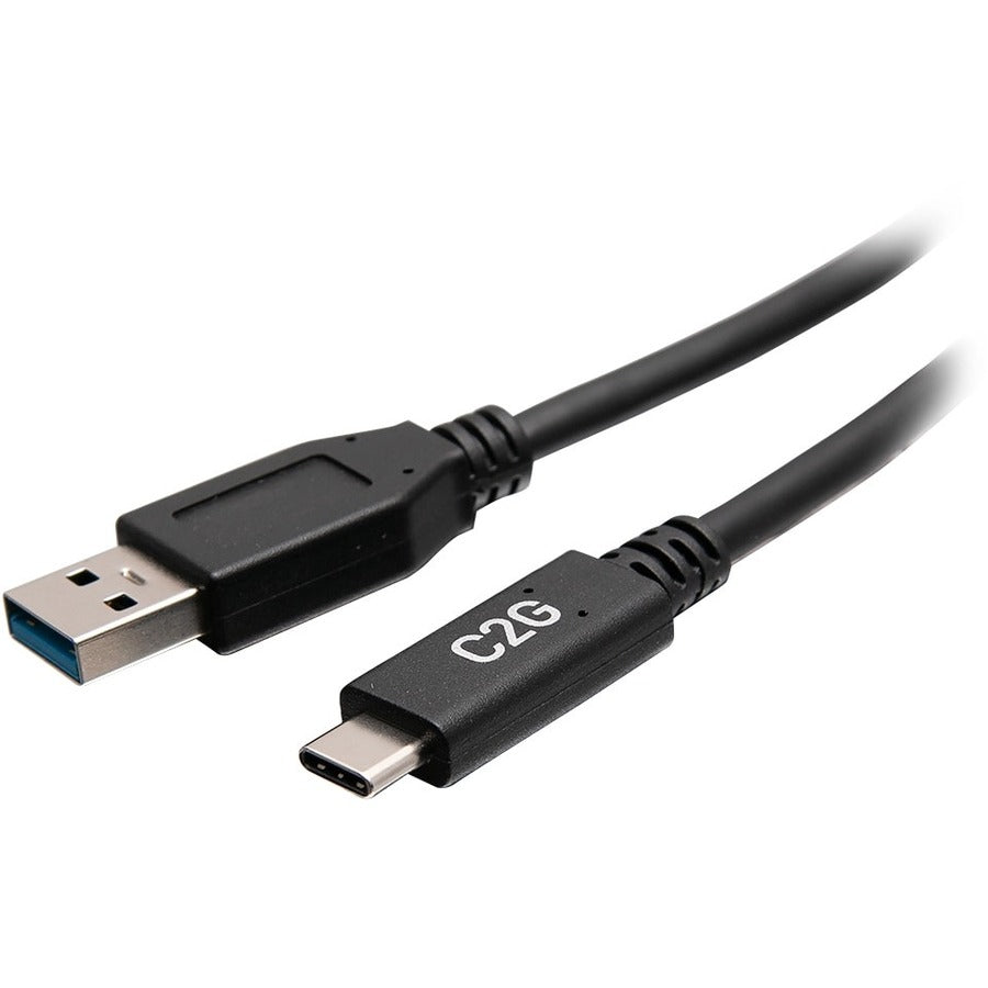 Main Image for C2G 1ft USB C to USB A Cable - USB C to A Cable - USB 3.2 Gen 1 - 3A, 5Gbps - Black - M/M
