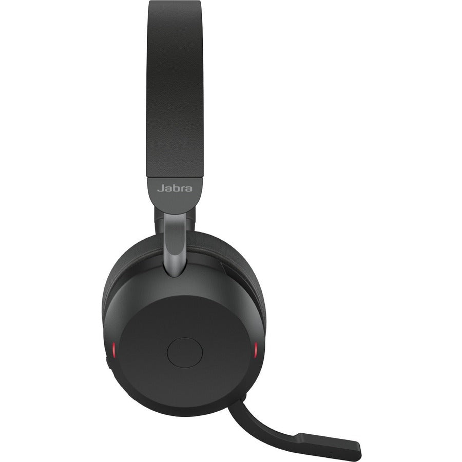Right Image for Jabra Evolve2 75 Wireless On-ear Stereo Headset - USB-A - Unified Communication - With Charging Stand - Black - Binaural - Ear-cup - 3000 cm - Bluetooth - 20 Hz to 20 kHz - MEMS Technology Microphone - Noise Cancelling