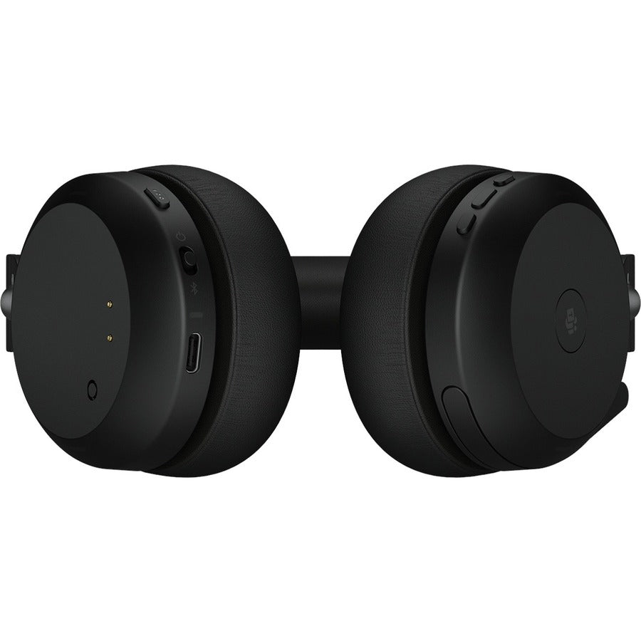 Bottom Image for Jabra Evolve2 75 Wireless On-ear Stereo Headset - USB-C - For MS Teams - Black - Binaural - Ear-cup - 3000 cm - Bluetooth - 20 Hz to 20 kHz - MEMS Technology Microphone - Noise Cancelling