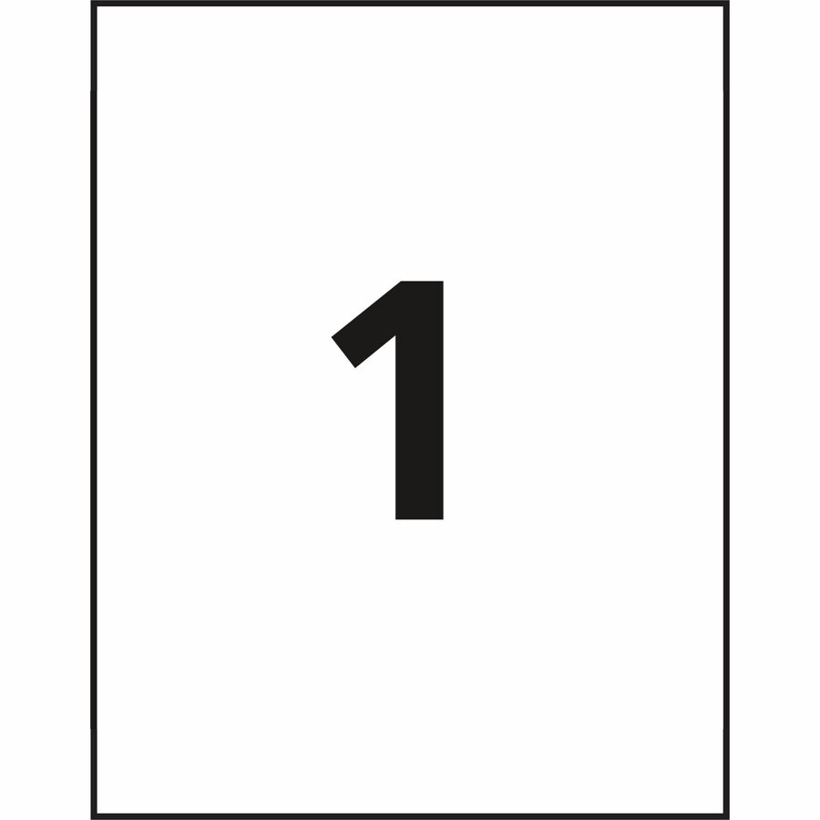 Avery White Static Cling Labels 8-1/2" X 11" , Repositionable, for Laser Printers - 22844