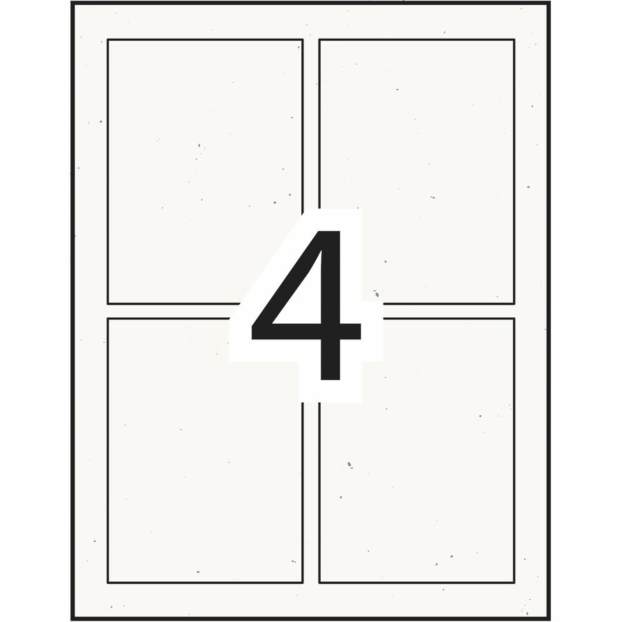Hemp Rectangle Labels 4-3/4" x 3-1/2" , Permanent Adhesive, for Laser and Inkjet Printers - 22841