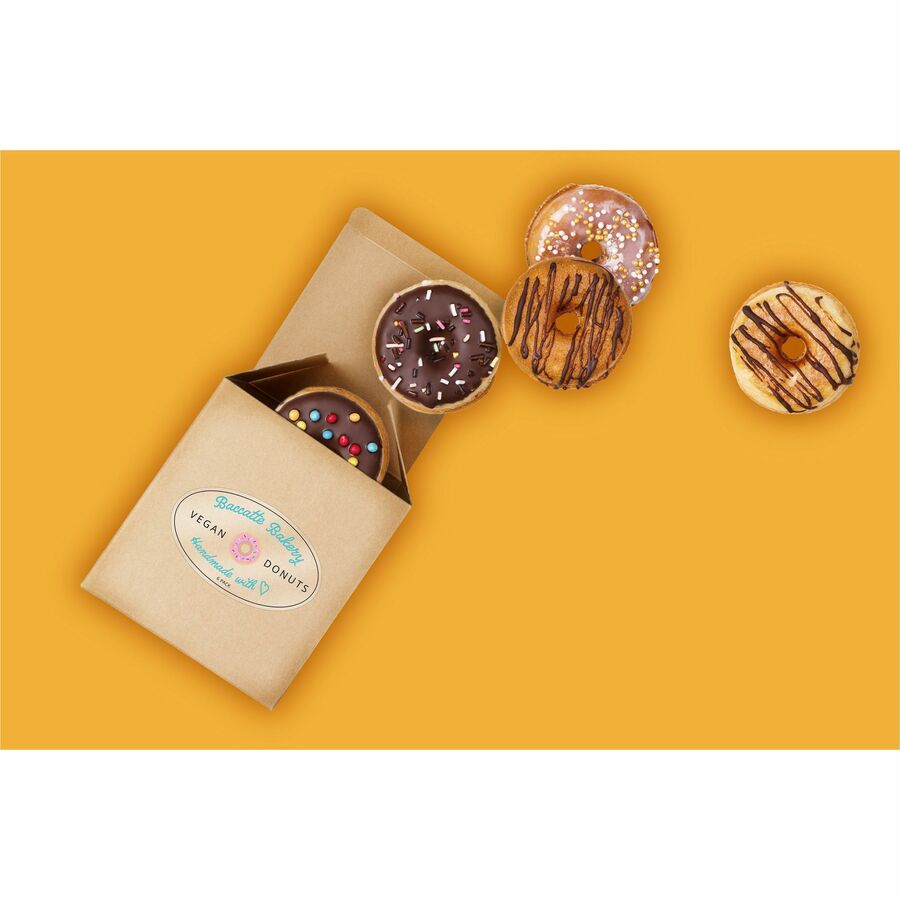 Glossy Clear Oval Labels 1-1/2" x 2-1/2" , Permanent Adhesive, for Laser and Inkjet Printers - 22834
