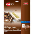 Avery&reg; Gold Foil Rectangular Labels 1-1/3" x 4" 70/pkg