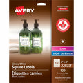 Glossy White Square Labels 2" x 2" , Permanent Adhesive, for Laser and Inkjet Printers