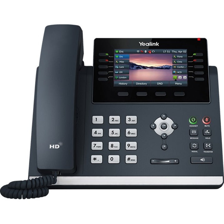 Alternate-Image1 Image for Yealink SIP-T46U IP Phone - Corded - Corded - Wall Mountable, Desktop - Classic Gray