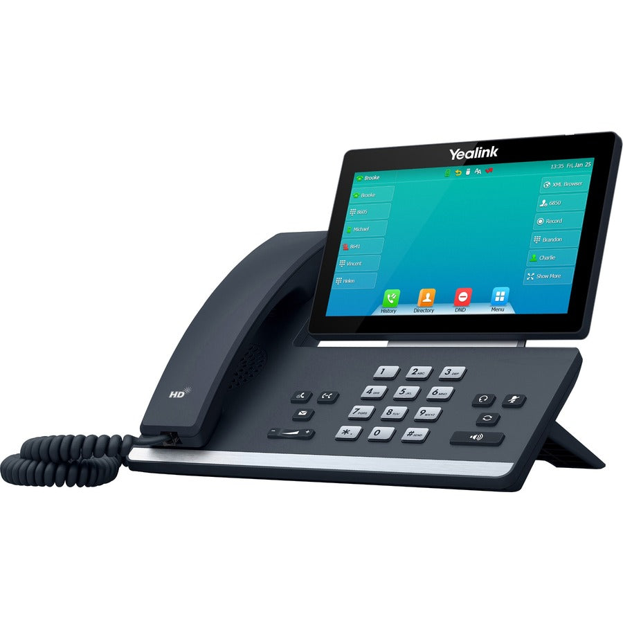 Alternate-Image3 Image for Yealink SIP-T57W IP Phone - Corded - Corded/Cordless - Bluetooth, Wi-Fi - Wall Mountable, Desktop - Classic Gray