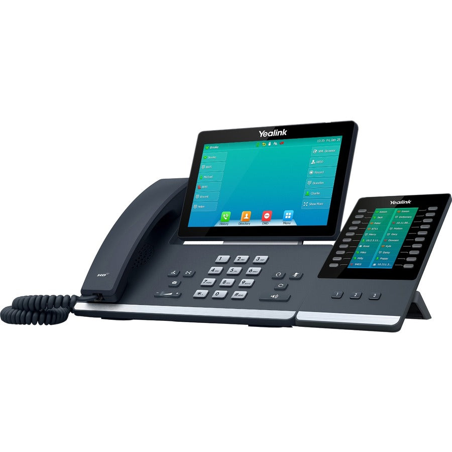 Alternate-Image2 Image for Yealink SIP-T57W IP Phone - Corded - Corded/Cordless - Bluetooth, Wi-Fi - Wall Mountable, Desktop - Classic Gray