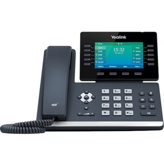 Alternate-Image1 Image for Yealink SIP-T54W IP Phone - Corded/Cordless - Corded/Cordless - Bluetooth, Wi-Fi - Wall Mountable, Desktop - Classic Gray