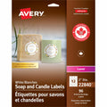 Avery Glossy White Round Soap and Candle Labels 2" Diameter, Permanent Adhesive, for Laser Printers