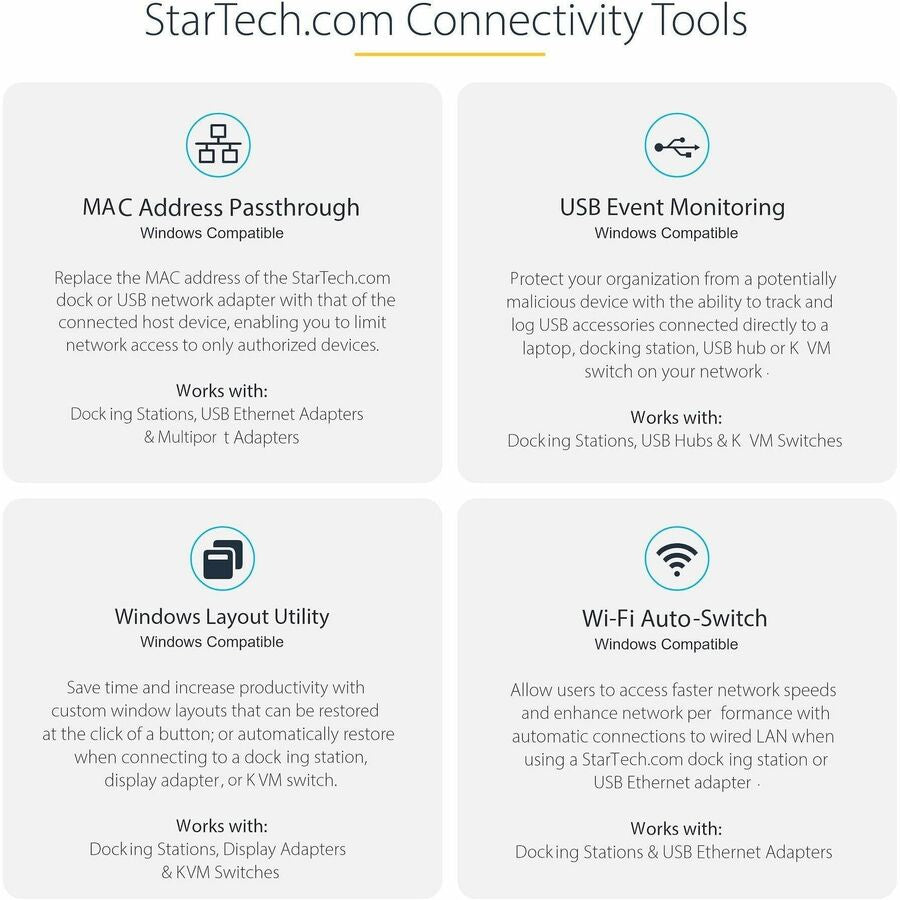 Alternate-Image6 Image for StarTech.com USB C Multiport Adapter, Dual HDMI, 4K 60Hz, 2x 5Gbps USB-A Hub, 100W Power Delivery, GbE, SD/MicroSD, USB C Mini Dock