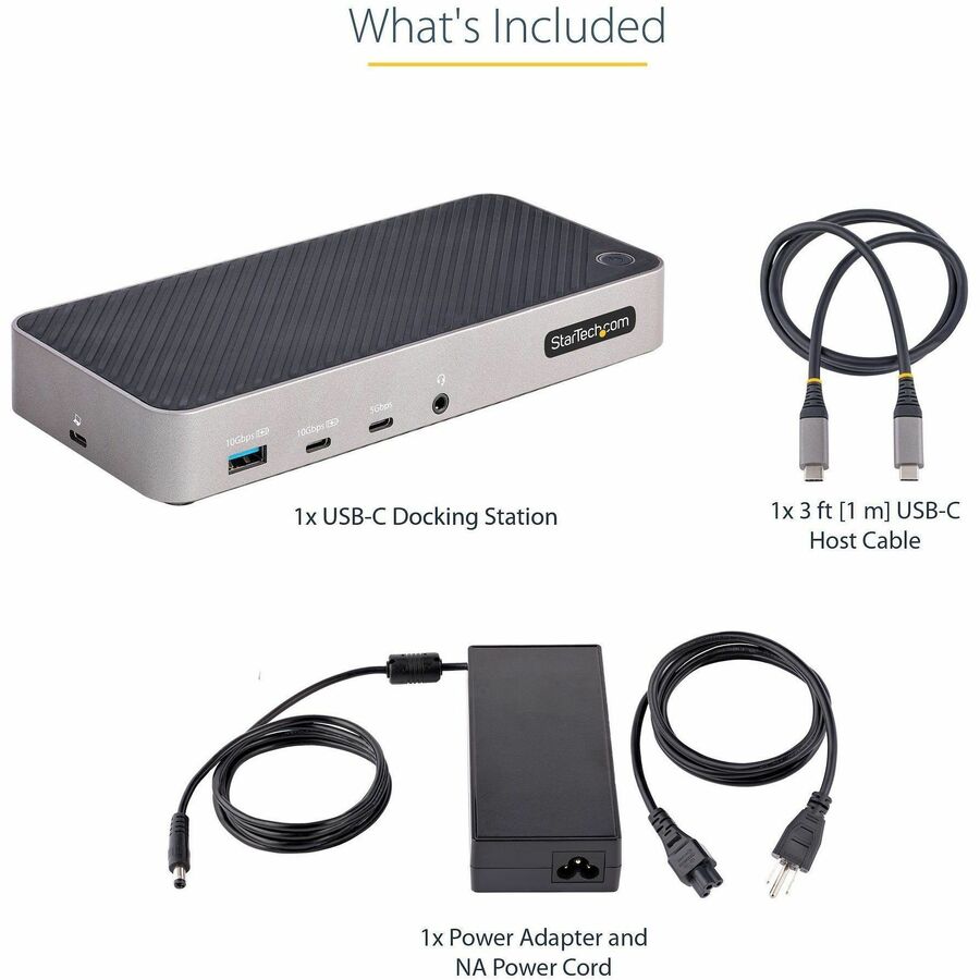 Alternate-Image7 Image for StarTech.com USB-C Triple Monitor Docking Station - Triple 4K HDMI/DP USB-C Dock - 5x USB Hub - GbE - 100W PD - Universal / Multi Monitor