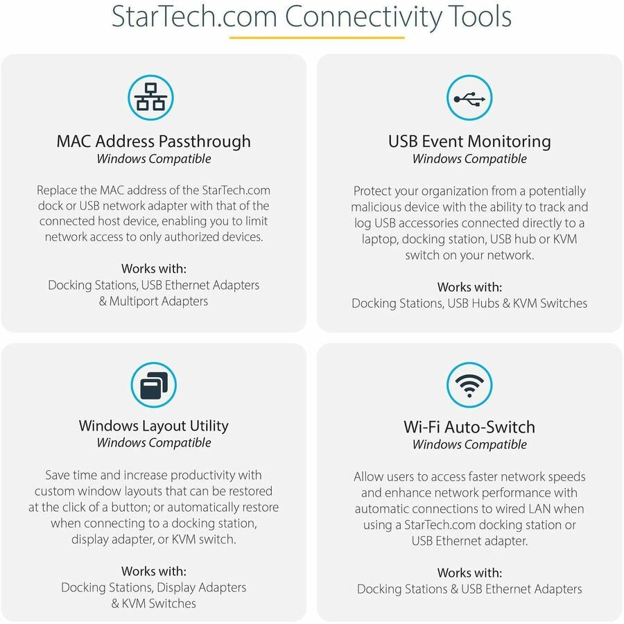 Alternate-Image6 Image for StarTech.com USB-C Triple Monitor Docking Station - Triple 4K HDMI/DP USB-C Dock - 5x USB Hub - GbE - 100W PD - Universal / Multi Monitor
