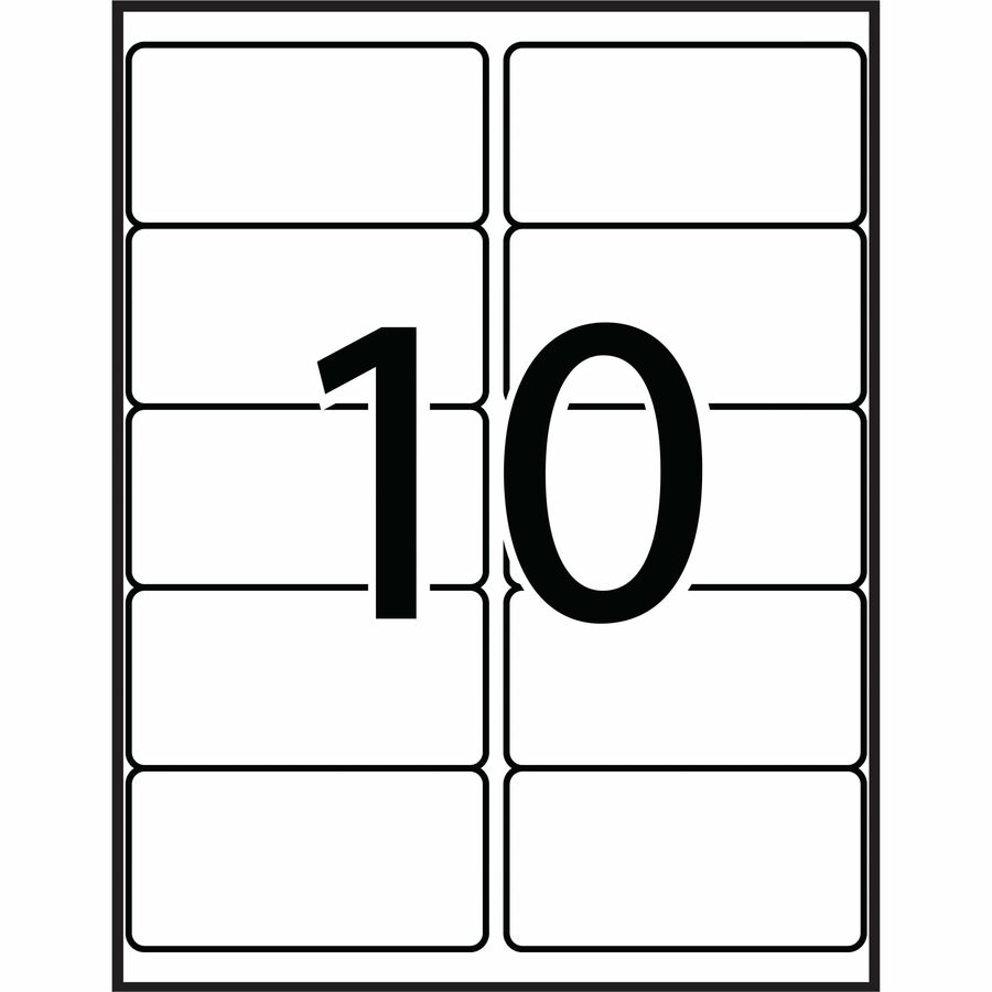 Avery Rectangle Waterproof Labels 2" x 4" , Permanent Adhesive, for Laser Printers - 35523