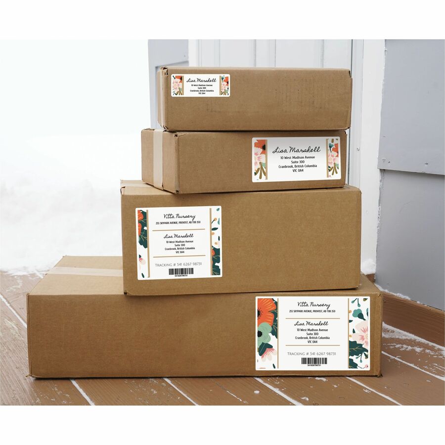 Avery Rectangle Waterproof Labels 3-1/3" x 4" , Permanent Adhesive, for Laser Printers - 35524