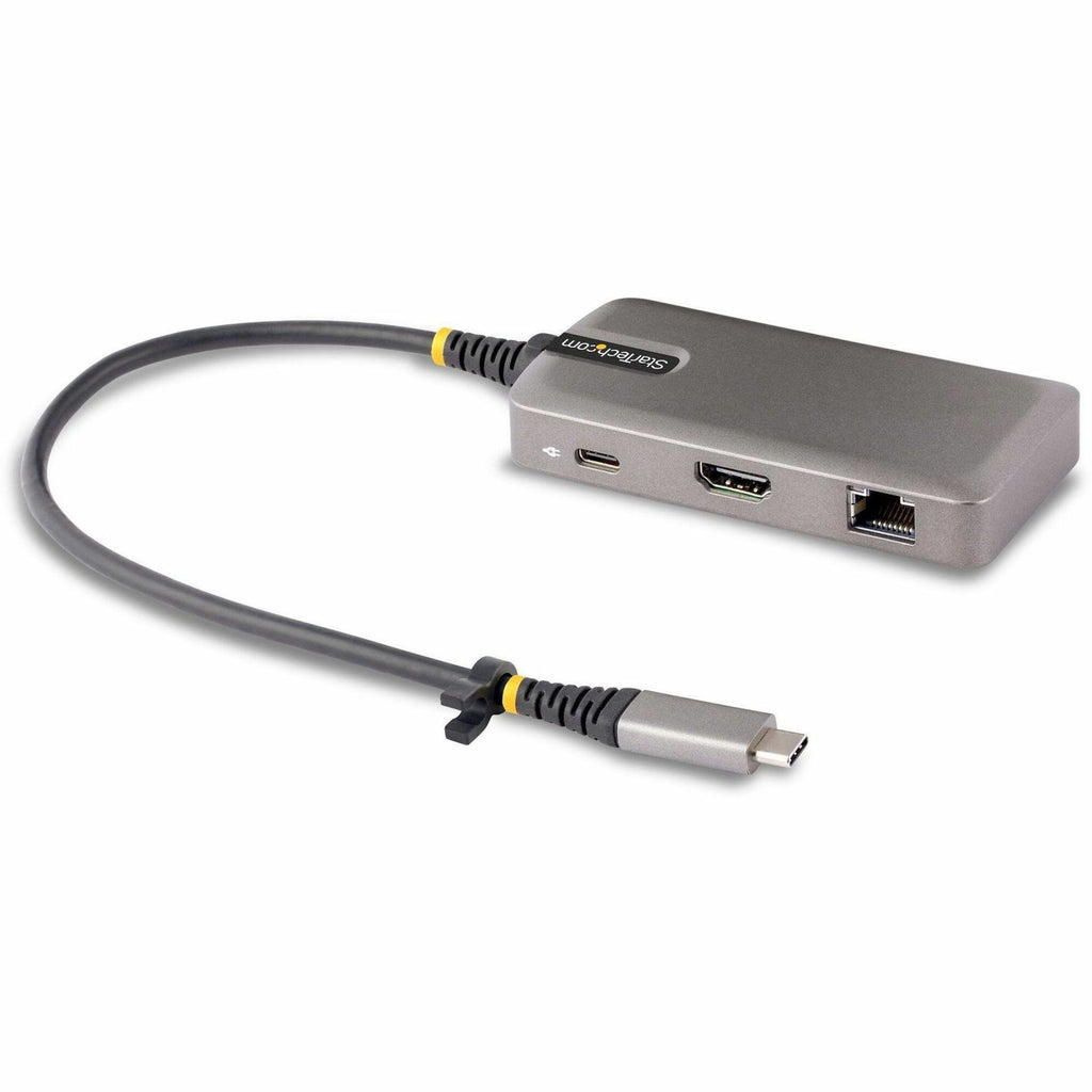 Main Image for StarTech.com USB-C Multiport Adapter, 4K60Hz HDMI, HDR, 2-Port 5Gbps USB Hub, 100W PD Pass-Through, GbE, Mini Dock, Windows/macOS/ChromeOS
