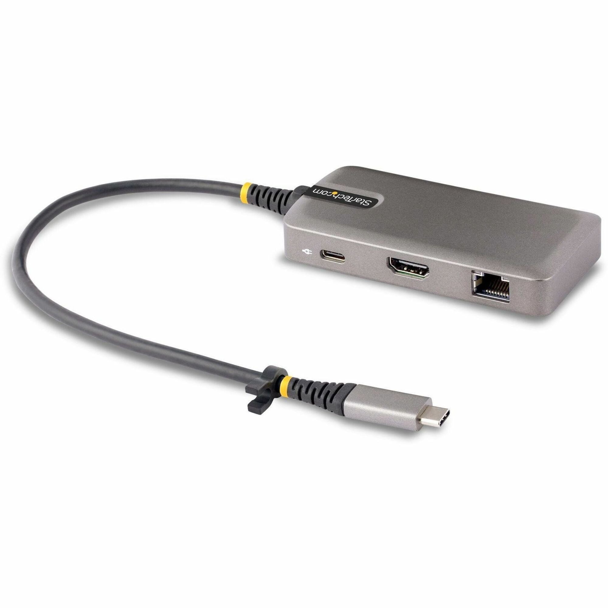 Main Image for StarTech.com USB-C Multiport Adapter, 4K60Hz HDMI, HDR, 2-Port 5Gbps USB Hub, 100W PD Pass-Through, GbE, Mini Dock, Windows/macOS/ChromeOS