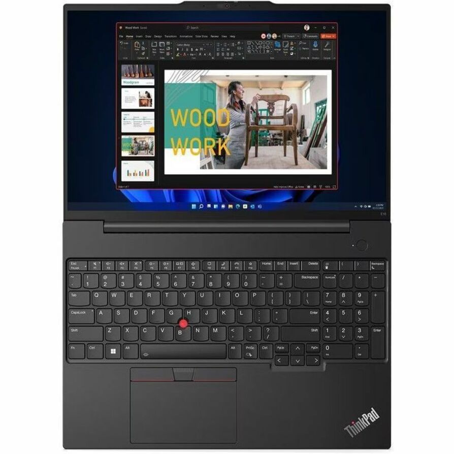 Alternate-Image1 Image for Lenovo ThinkPad E16 Gen 1 21JN003XUS 16" Touchscreen Notebook - WUXGA - Intel Core i7 13th Gen i7-1355U - 16 GB - 512 GB SSD - English Keyboard - Graphite Black