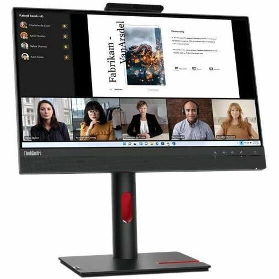 Alternate-Image1 Image for Lenovo ThinkCentre TIO22GEN5 22" Class Webcam Full HD LED Monitor - 16:9 - Black