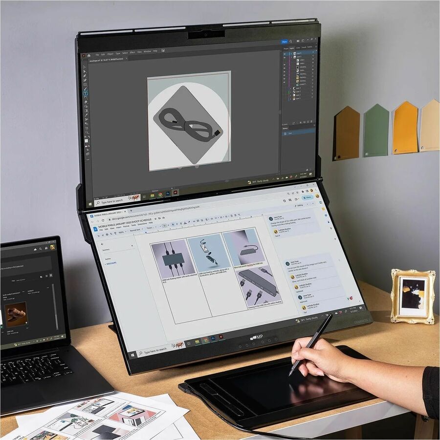 Alternate-Image5 Image for Mobile Pixels Geminos T 24" Dual-Stacked 1080p Monitors with Multi-Touch and Webcam