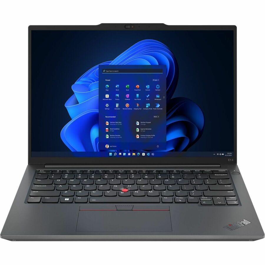Front Image for Lenovo ThinkPad E14 Gen 5 21JK0084US 14" Notebook - WUXGA - Intel Core i5 13th Gen i5-1335U - 16 GB - 256 GB SSD - English Keyboard - Graphite Black