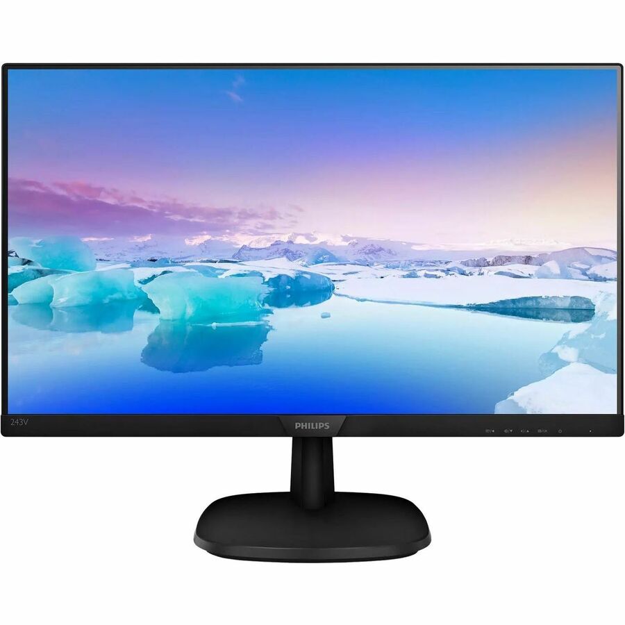 Front Image for PHILIPS 243V7QJAB - 24 inch Monitor, LED, FHD, HDMI, DP, VGA, Speaker, 4 Year Manufacturer Warranty - 24"
