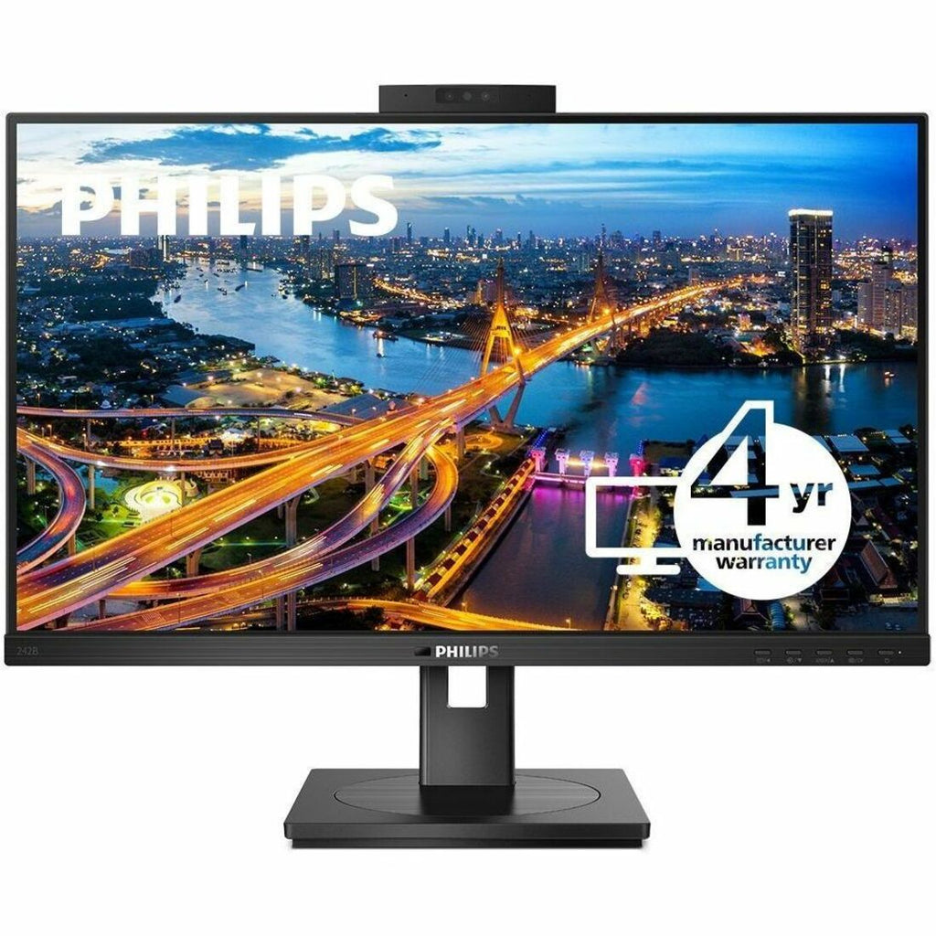 Main Image for PHILIPS 242B1H - 24 inch Monitor, LED, FHD, DP, HDMI, USB-Hub, Webcam, 4 Year Manufacturer Warranty - 24"