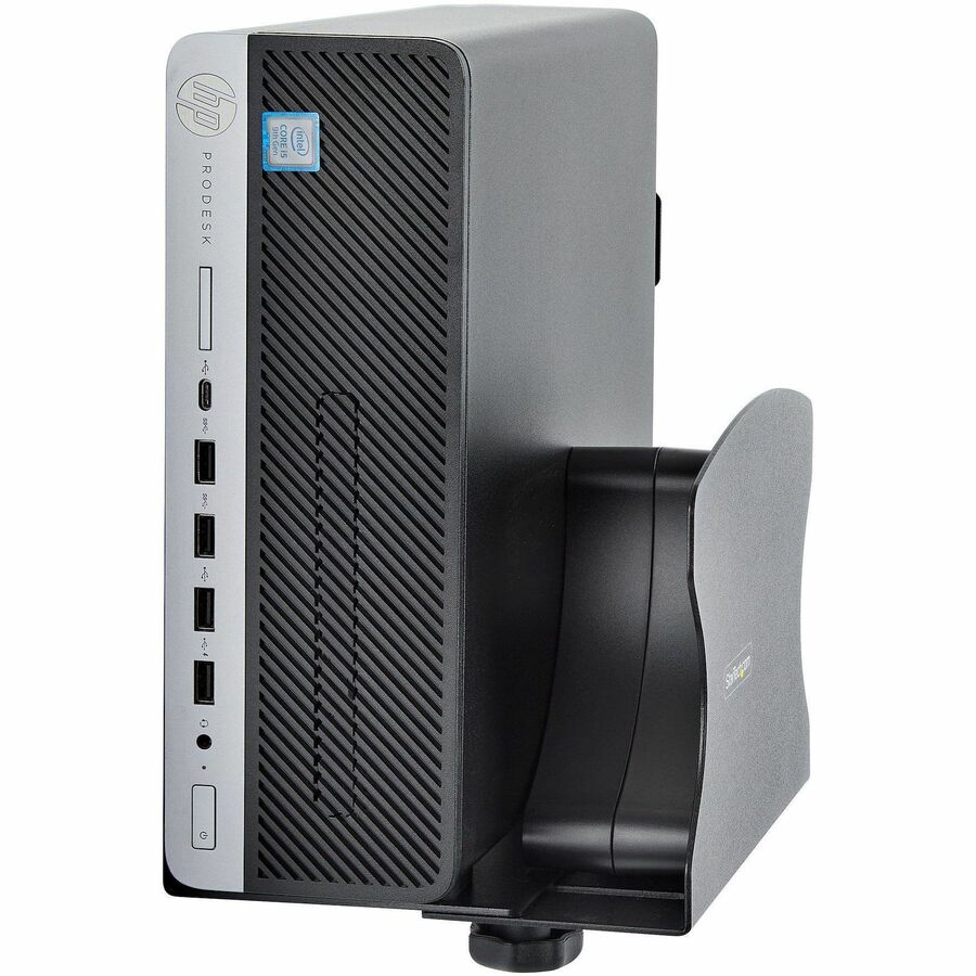 Alternate-Image2 Image for StarTech.com PC Wall Mount Bracket, For Desktop Computers Up To 40lb, Toolless Width Adjustment 1.9-7.8in (50-200mm), CPU Tower/Case Shelf