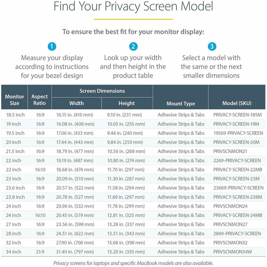 Alternate-Image4 Image for StarTech.com 28-inch 16:9 Computer Monitor Privacy Filter, Anti-Glare Privacy Screen w/51% Blue Light Reduction, +/- 30 deg. View Angle