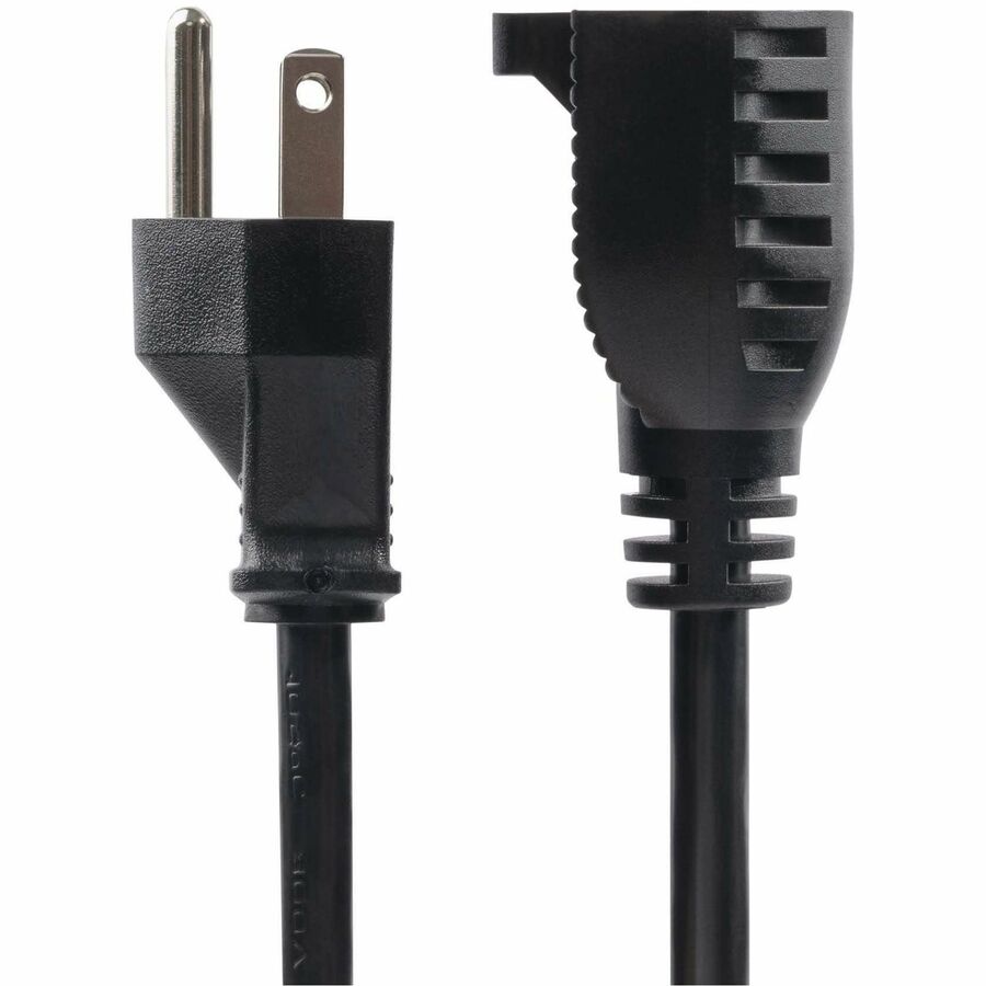 Alternate-Image1 Image for StarTech.com 10ft (3m) Power Extension Cord, NEMA 5-15P to NEMA 5-15R AC Power Cable, 10A 125V, 18AWG, UL Listed